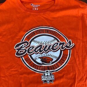 Champion Orange Oregon State Beavers Tee from 2018 College World Series Omaha